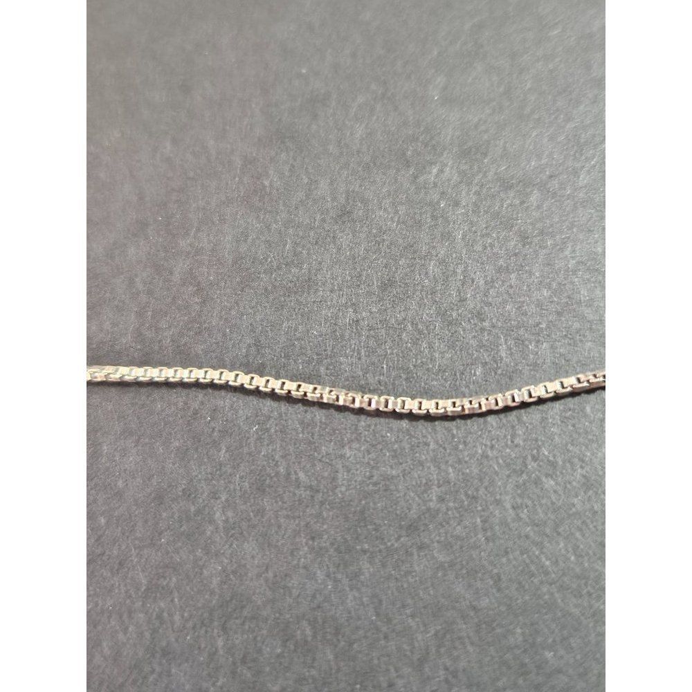Sterling silver box link necklace 24" - Picture 4 of 12